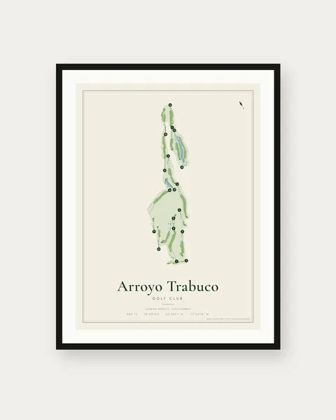 Arroyo Trabuco Golf Club‎ golf course map print