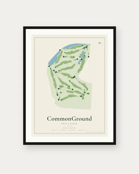 CommonGround Golf Course golf course map print