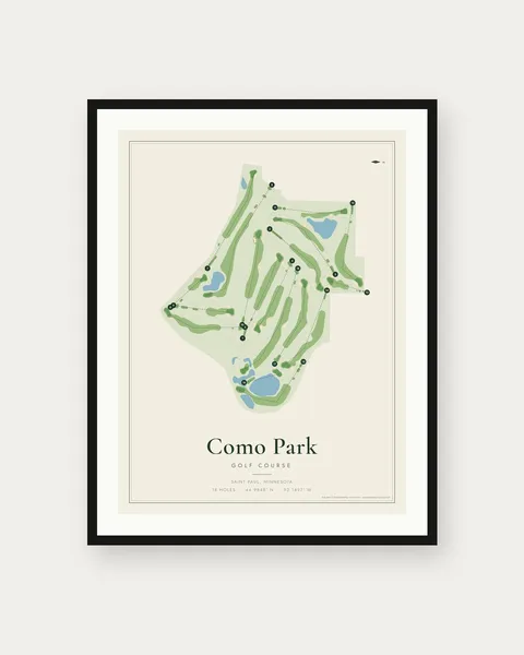Como Park Golf Course golf course map print