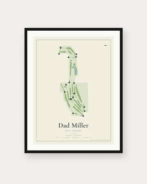 Dad Miller Golf Course golf course map print