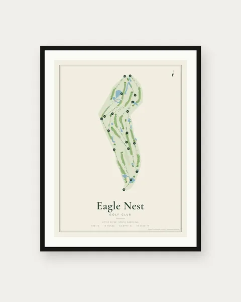 Eagle Nest Golf Club golf course map print