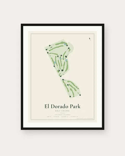 El Dorado Park Golf Course golf course map print