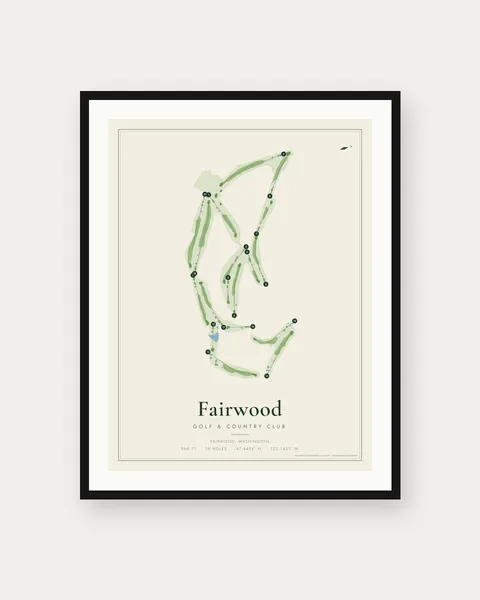 Fairwood Golf & Country Club golf course map print