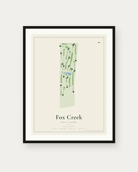 Fox Creek Golf Course golf course map print