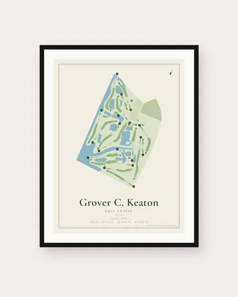 Grover C. Keaton Golf Course golf course map print