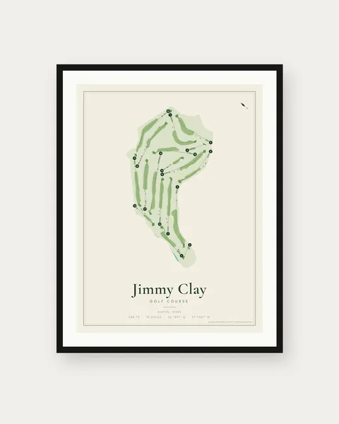Jimmy Clay Golf Course golf course map print