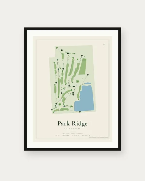 Park Ridge Golf Course golf course map print