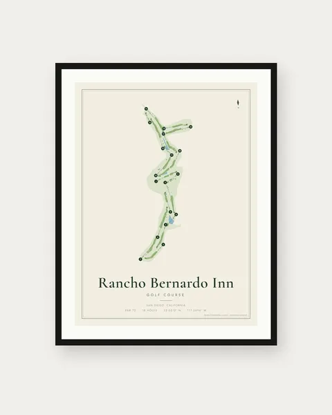 Rancho Bernardo Inn Golf Course golf course map print