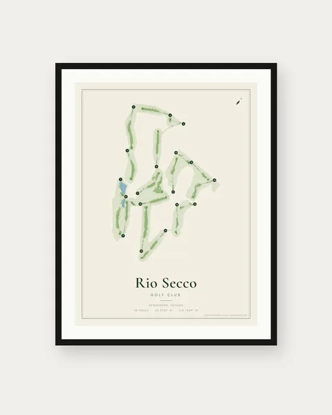 Rio Secco Golf Club golf course map print