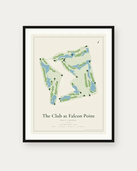 The Club at Falcon Point golf course map print