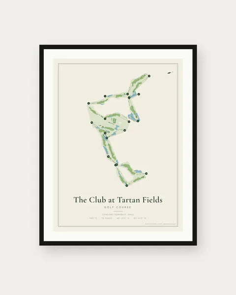 The Club at Tartan Fields golf course map print