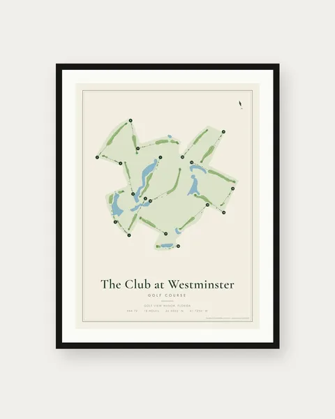 The Club at Westminster golf course map print