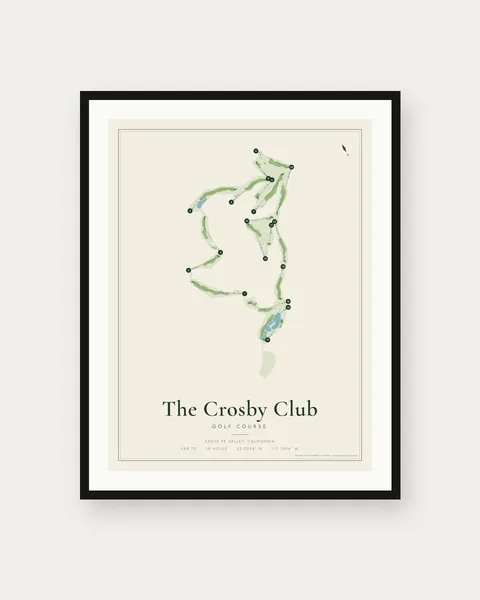 The Crosby Club golf course map print