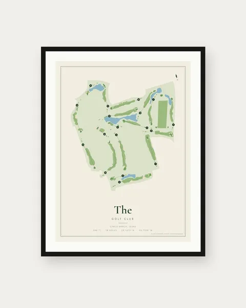 The Golf Club at Cinco Ranch golf course map print
