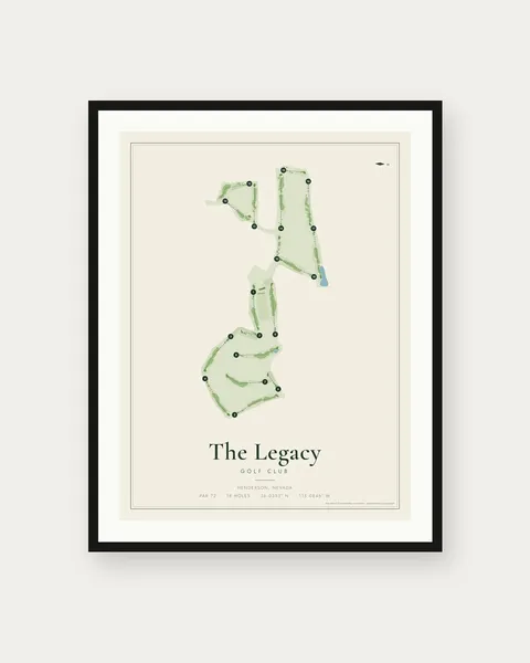 The Legacy Golf Club golf course map print