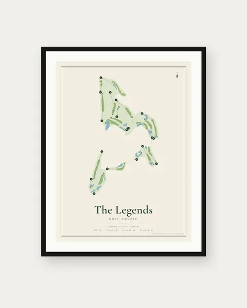 The Legends golf course map print