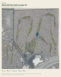 Aliante Golf Club map print, map check on an aerial photo