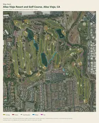 Aliso Viejo Resort and Golf Course map print, map check on an aerial photo