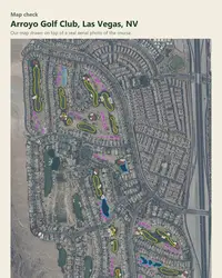 Arroyo Golf Club map print, map check on an aerial photo