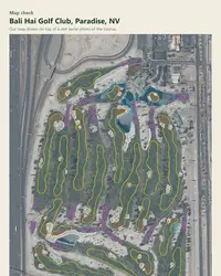 Bali Hai Golf Club map print, map check on an aerial photo