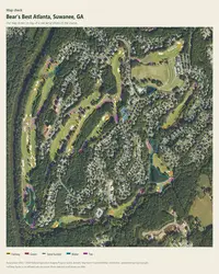 Bear's Best Atlanta map print, map check on an aerial photo