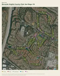 Bernardo Heights Country Club map print, map check on an aerial photo