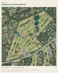 Cedarwood Country Club map print, map check on an aerial photo