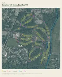 Champions Golf Course map print, map check on an aerial photo