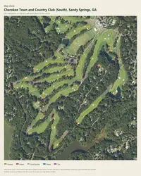 Cherokee Town and Country Club (South) map print, map check on an aerial photo