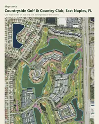 Countryside Golf & Country Club map print, map check on an aerial photo