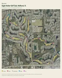 Eagle Harbor Golf Club map print, map check on an aerial photo