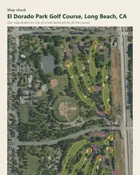 El Dorado Park Golf Course map print, map check on an aerial photo