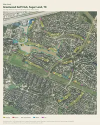 Greatwood Golf Club map print, map check on an aerial photo