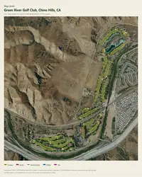 Green River Golf Club map print, map check on an aerial photo