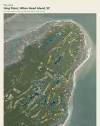 Haig Point map print, map check on an aerial photo
