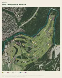Jimmy Clay Golf Course map print, map check on an aerial photo