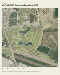 Lake Park Golf Club Championship Course map print, map check on an aerial photo