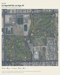 Las Vegas Golf Club map print, map check on an aerial photo