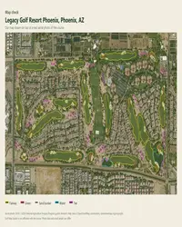 Legacy Golf Resort Phoenix map print, map check on an aerial photo