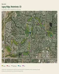 Legacy Ridge map print, map check on an aerial photo