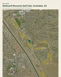 McDowell Mountain Golf Club map print, map check on an aerial photo