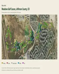 Meadows Golf Course map print, map check on an aerial photo