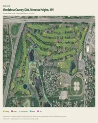 Mendakota Country Club map print, map check on an aerial photo