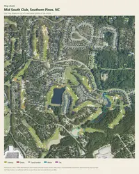 Mid South Club map print, map check on an aerial photo