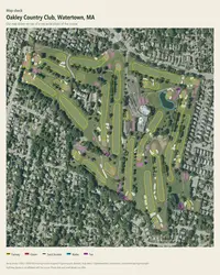 Oakley Country Club map print, map check on an aerial photo