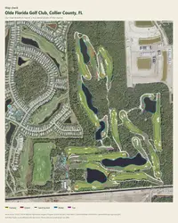 Olde Florida Golf Club map print, map check on an aerial photo