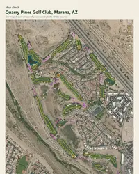 Quarry Pines Golf Club map print, map check on an aerial photo