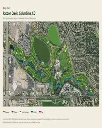 Racoon Creek map print, map check on an aerial photo