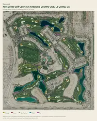 Rees Jones Golf Course at Andalusia Country Club map print, map check on an aerial photo
