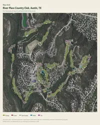 River Place Country Club map print, map check on an aerial photo